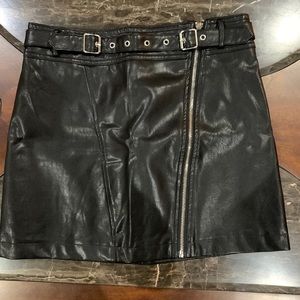 Faux Leather Skirt